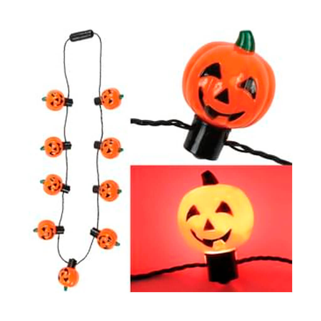 Light Up Pumpkin Necklace