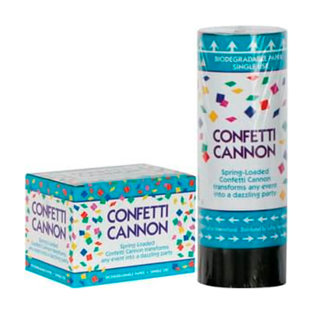 Spring Loaded Biodegradable Confetti Canon, 4in