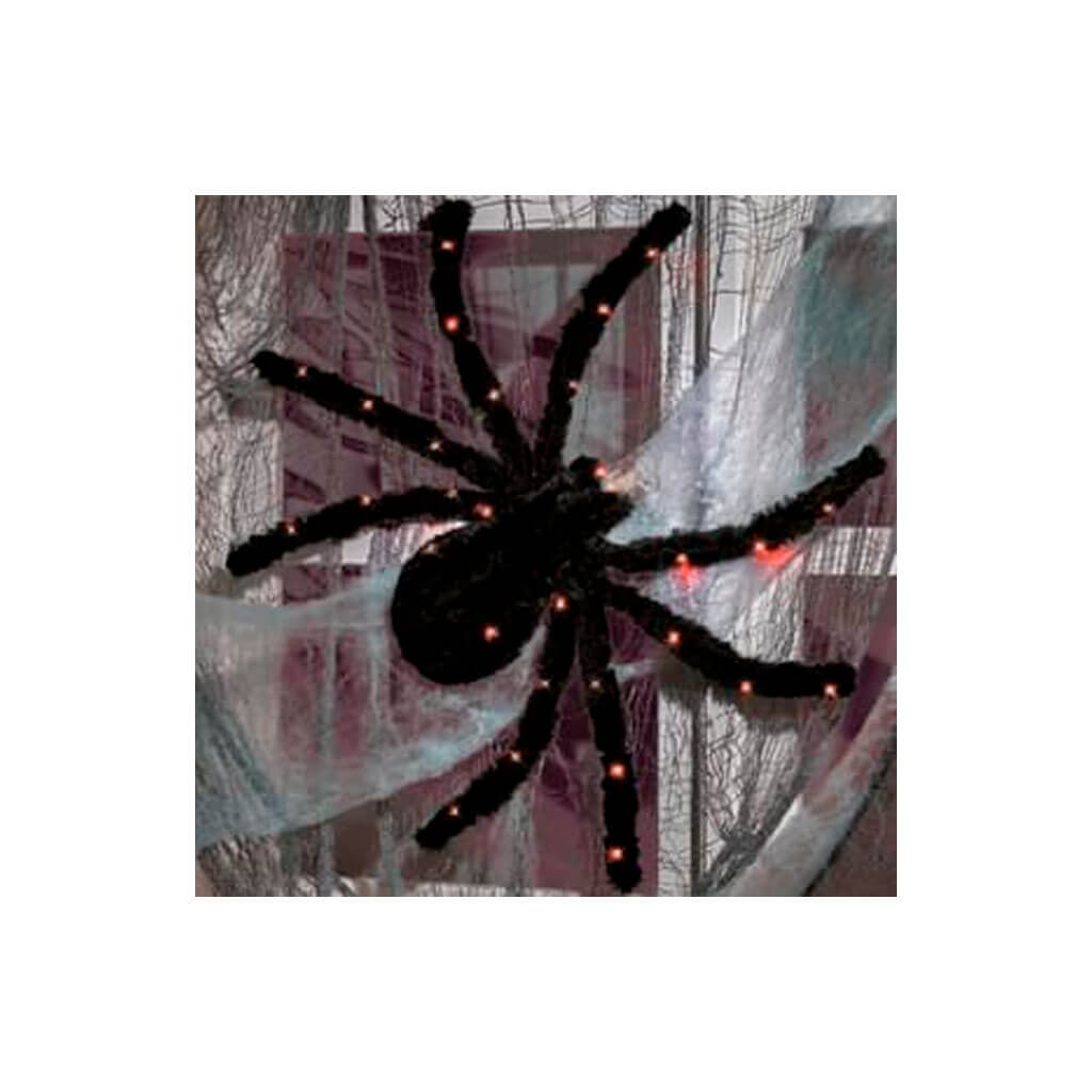 Black Spider with Orange Lights