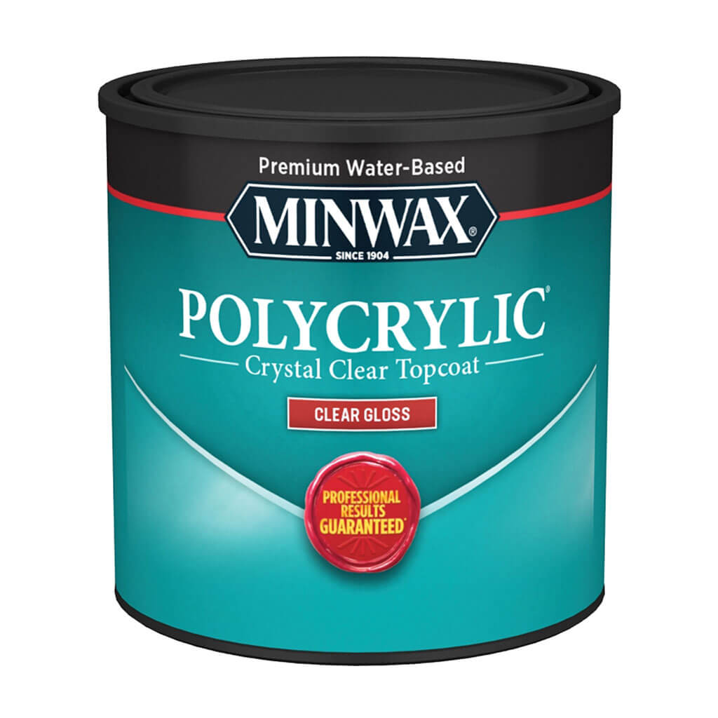 Minwax Polycrylic Gloss Water Based Protective Finish, 0.5pt