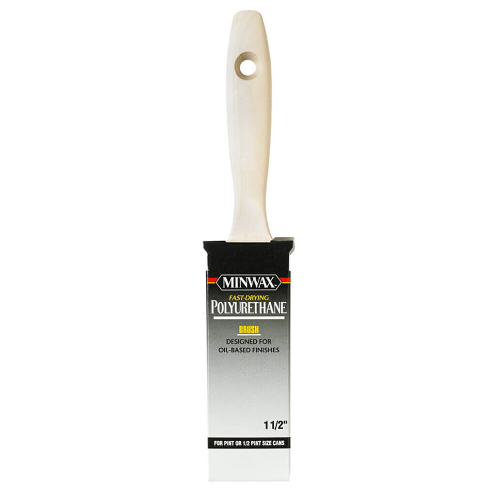 Minwax Polyurethane Stain Brush, White China Bristle, 1.5in