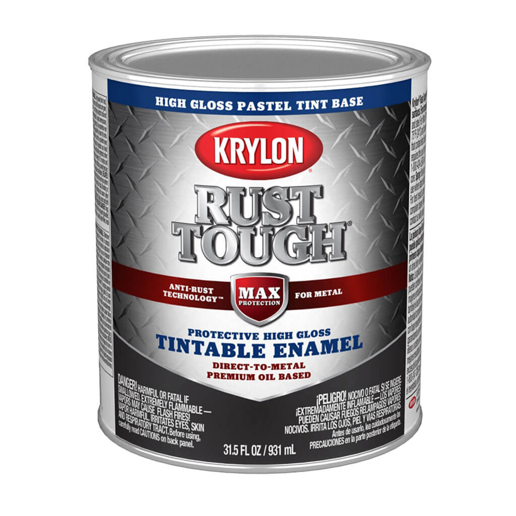 Krylon Rust Tough Tintable Enamel Gloss Pastel, 1qt