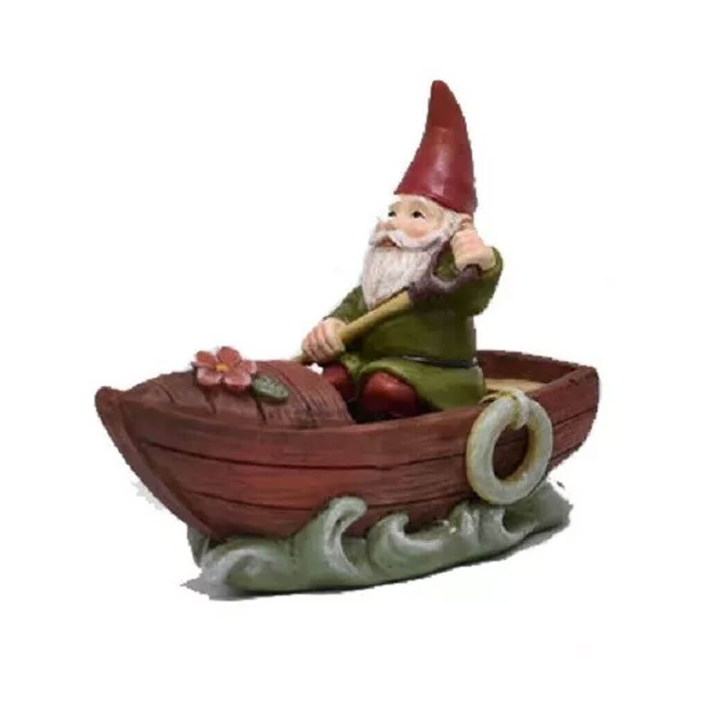 Touch of Nature 3.75in Gnome in a Boat, 1pc