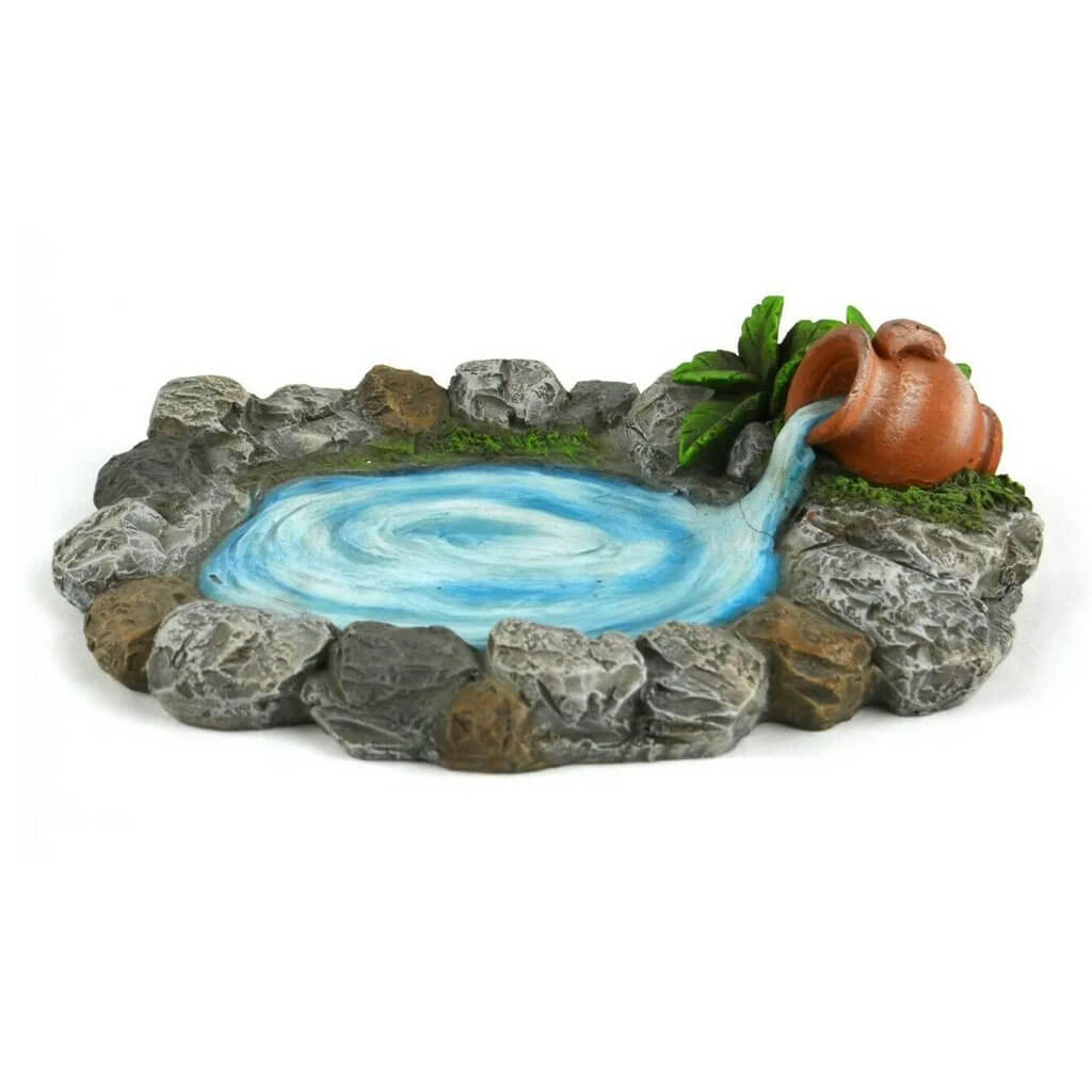 Touch of Nature Miniature 7in Rock Pond with Terra Cotta Pot, 1pc