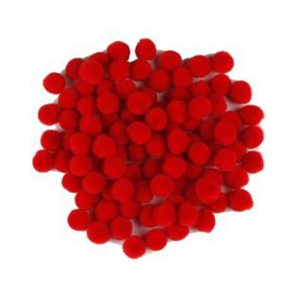 Touch of Nature 10MM Red Pom Poms, 100pcs