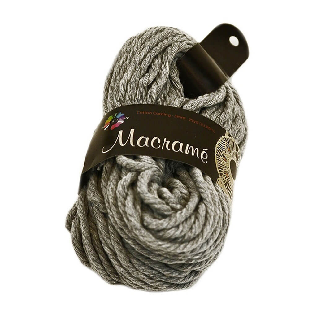 Touch of Nature 25 yards 3mm Gray Cotton Cording