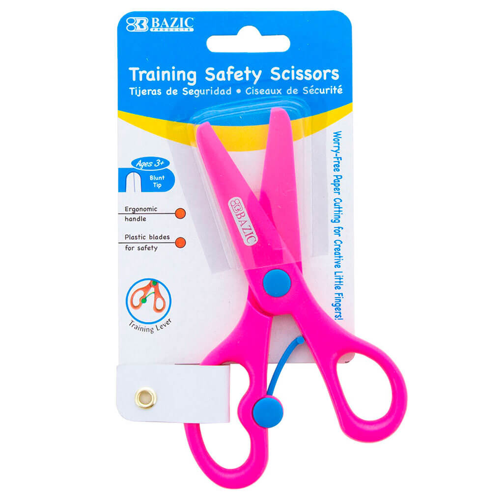 BAZIC 8 Pastel Soft Grip Multipurpose Stainless Steel Scissors