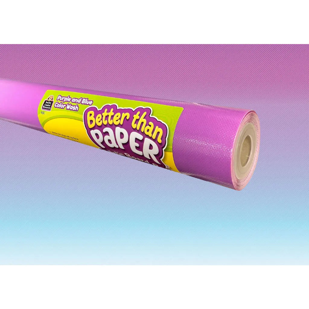 Better Than Paper Bulletin Board Roll 4ft x 12ft Purple and Blue Color Wash 