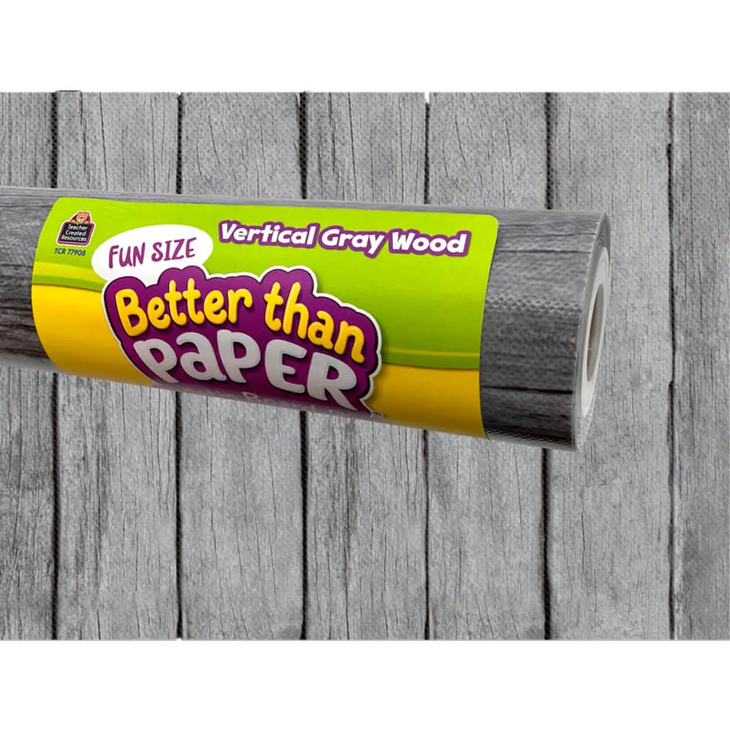 Better Than Paper Bulletin Board Roll 18in x 12ft Fun Size Vertical Gray Wood