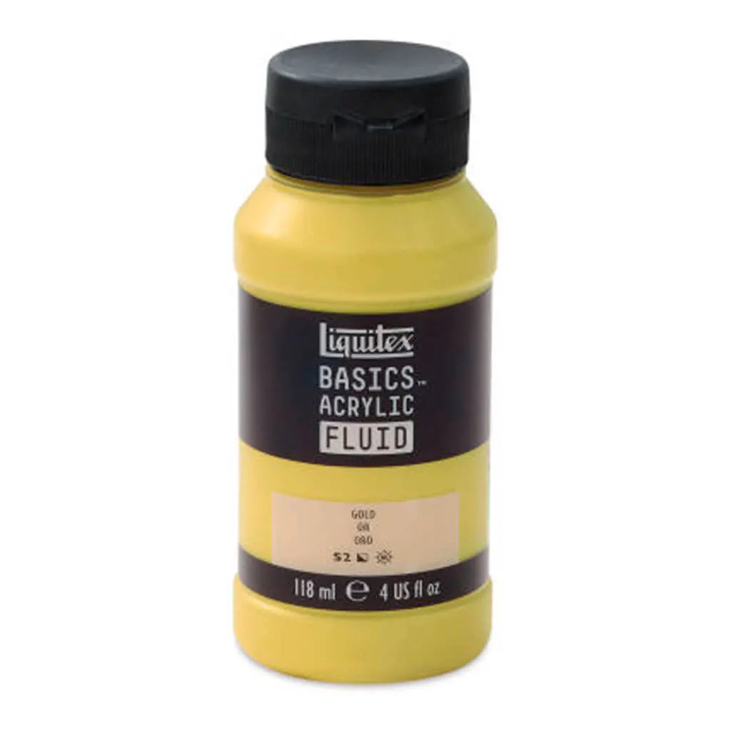 Liquitex Basics Acrylic Fluid  118ml (4oz) Bottle Gold S1