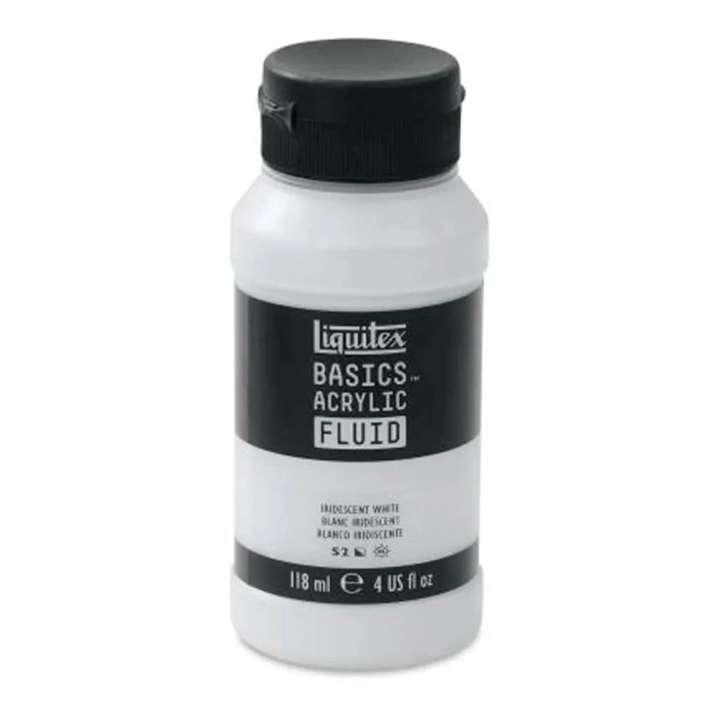 Liquitex Basics Acrylic Fluid  118ml (4oz) Bottle Iridescent White S1