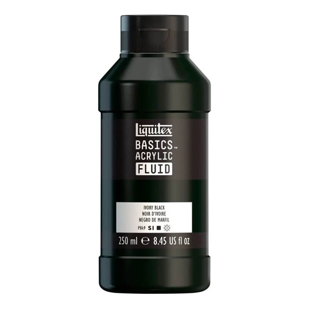Liquitex Basics Acrylic Fluid  118ml (4oz) Bottle Ivory Black S1