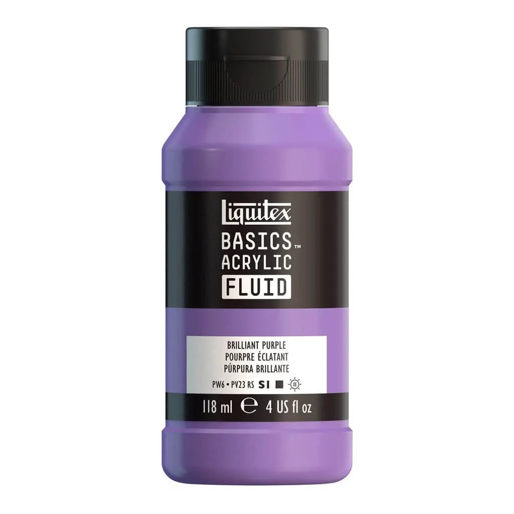 Liquitex Basics Acrylic Fluid  118ml (4oz) Bottle Brilliant Purple S1