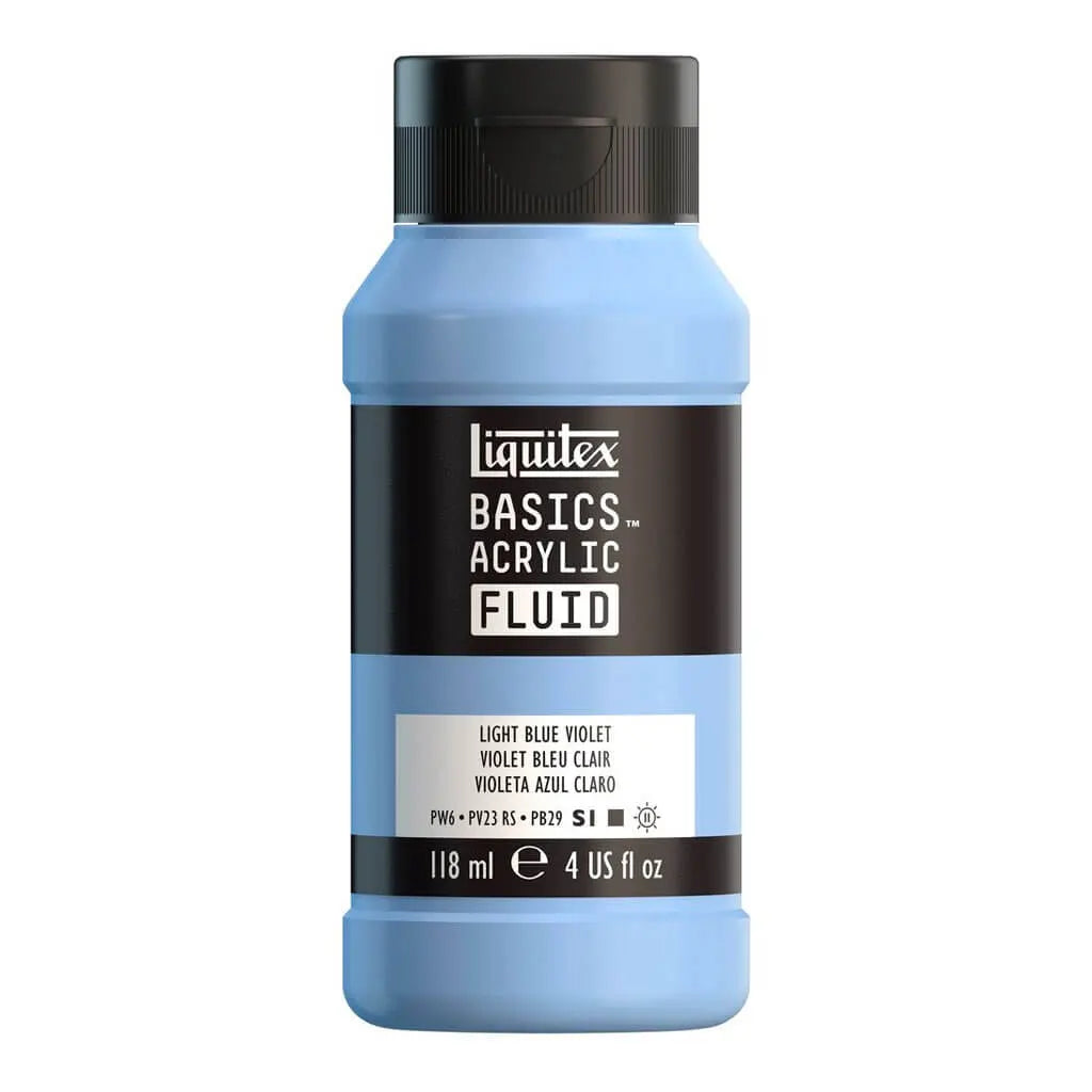 Liquitex Basics Acrylic Fluid  118ml (4oz) Bottle Light Blue Violet S1