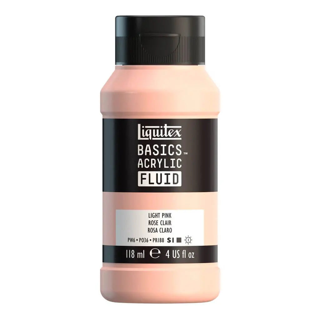 Liquitex Basics Acrylic Fluid  118ml (4oz) Bottle Light Pink S1