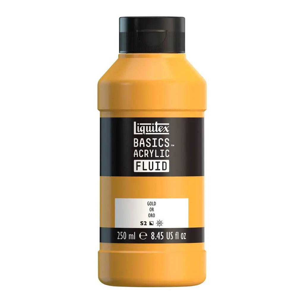 Liquitex Basics Acrylic Fluid  250ml (8.45oz) Bottle Gold S1