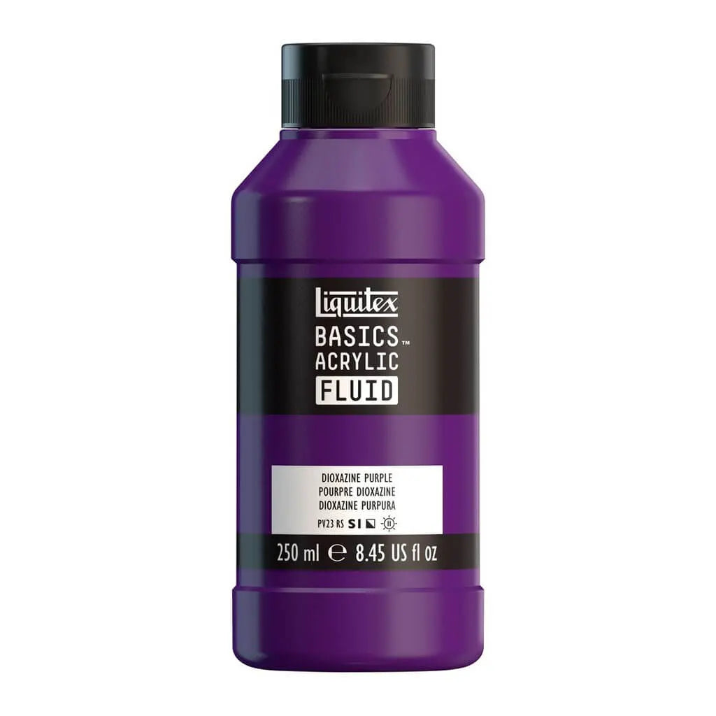 Liquitex Basics Acrylic Fluid  250ml (8.45oz) Bottle Dioxazine Purple S1