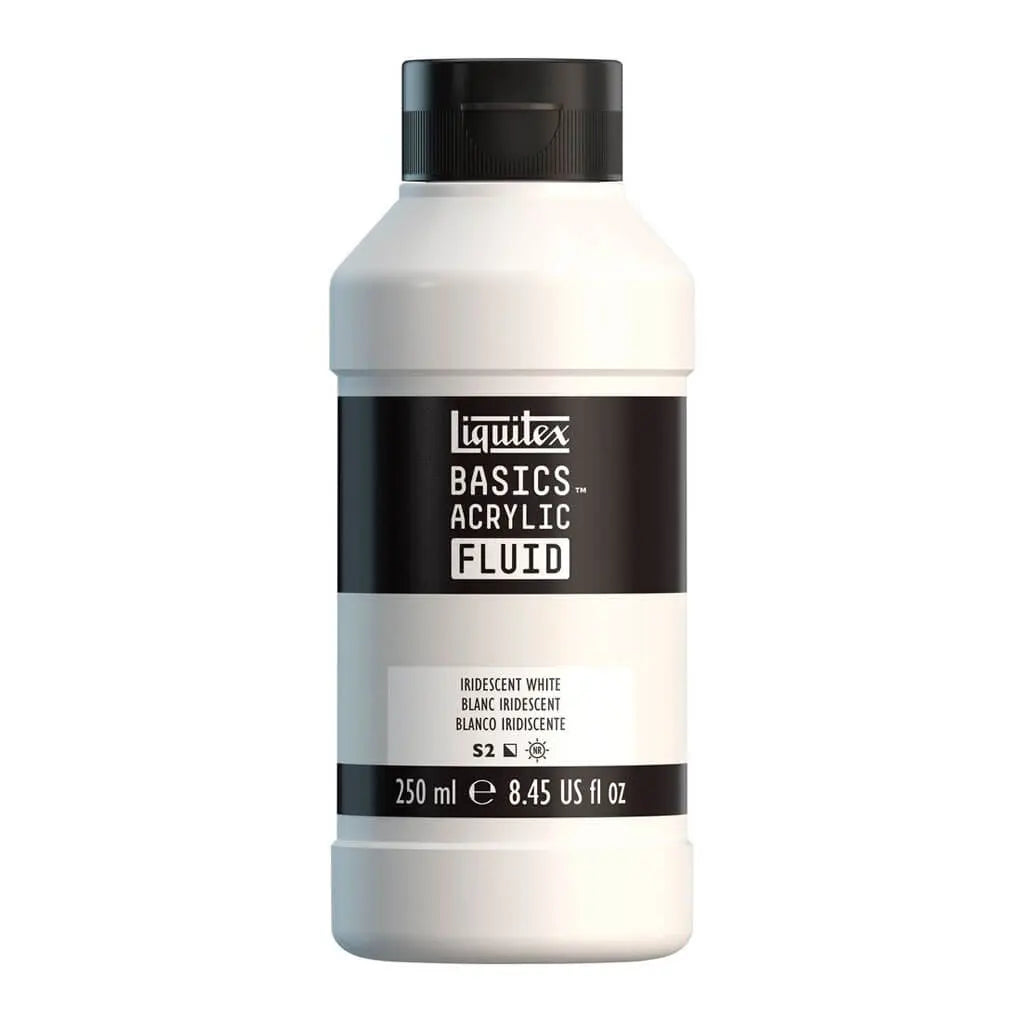 Liquitex Basics Acrylic Fluid  250ml (8.45oz) Bottle Iridescent White S1