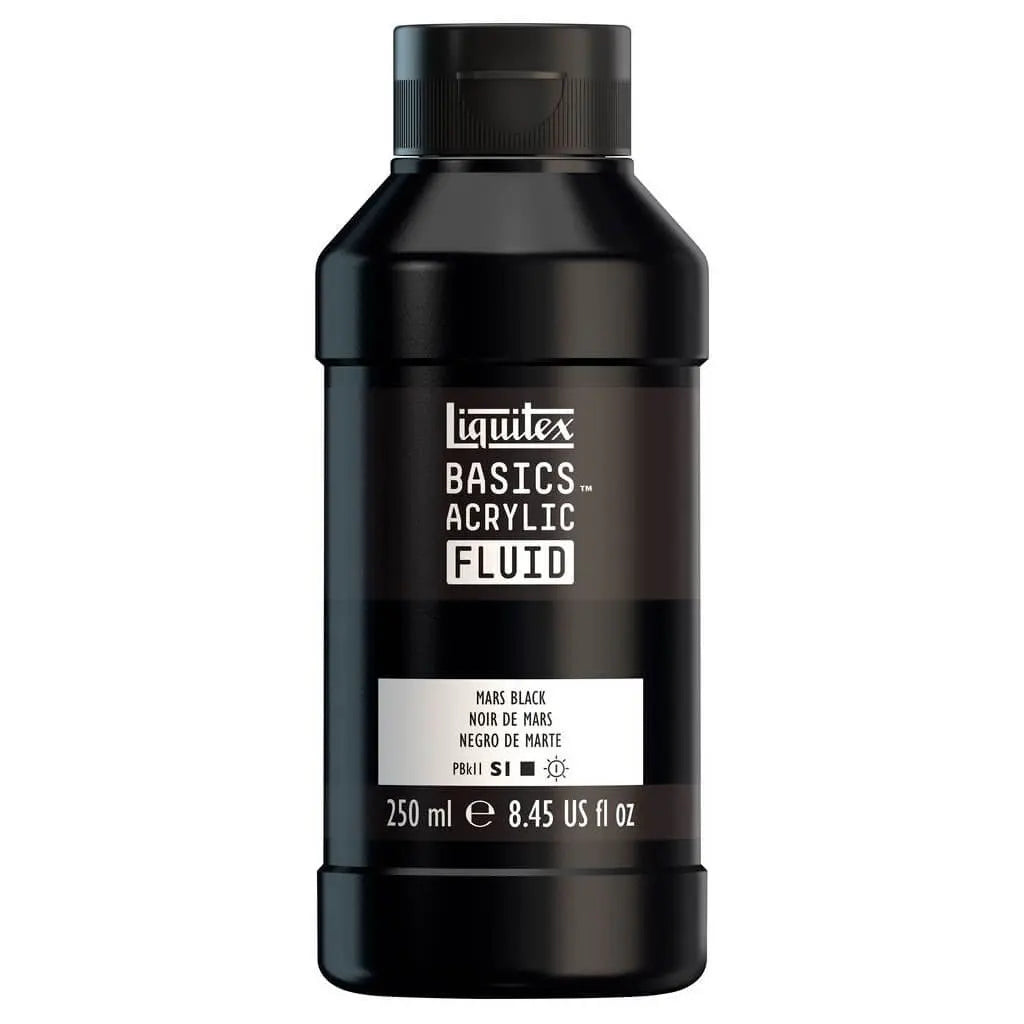 Liquitex Basics Acrylic Fluid  250ml (8.45oz) Bottle Mars Black S1