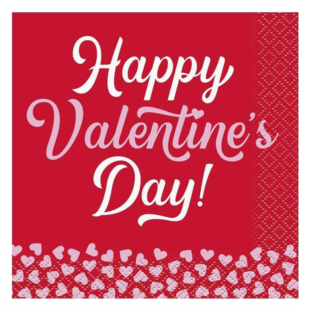 XOXO Valentine's Day Beverage Napkins 2ply, 16ct