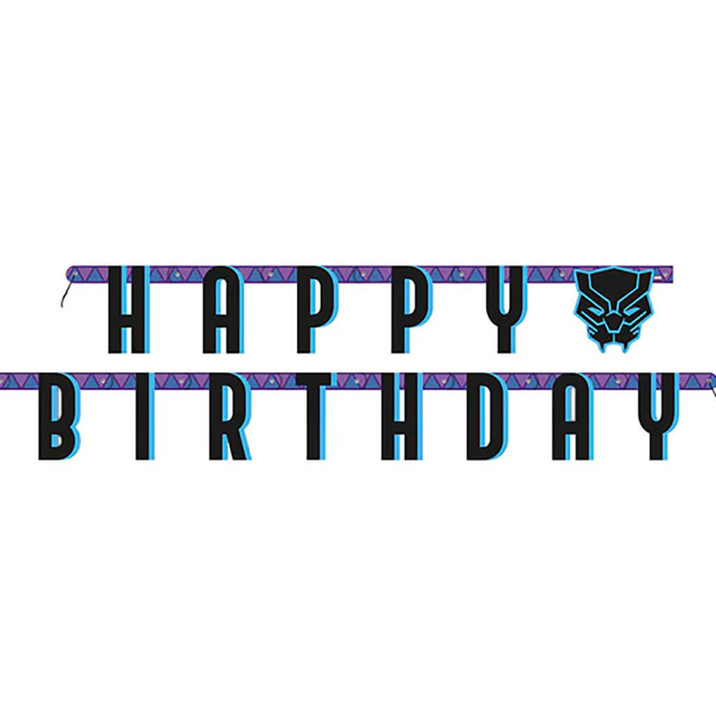 Black Panther Happy Birthday Jointed Banner, 6ft