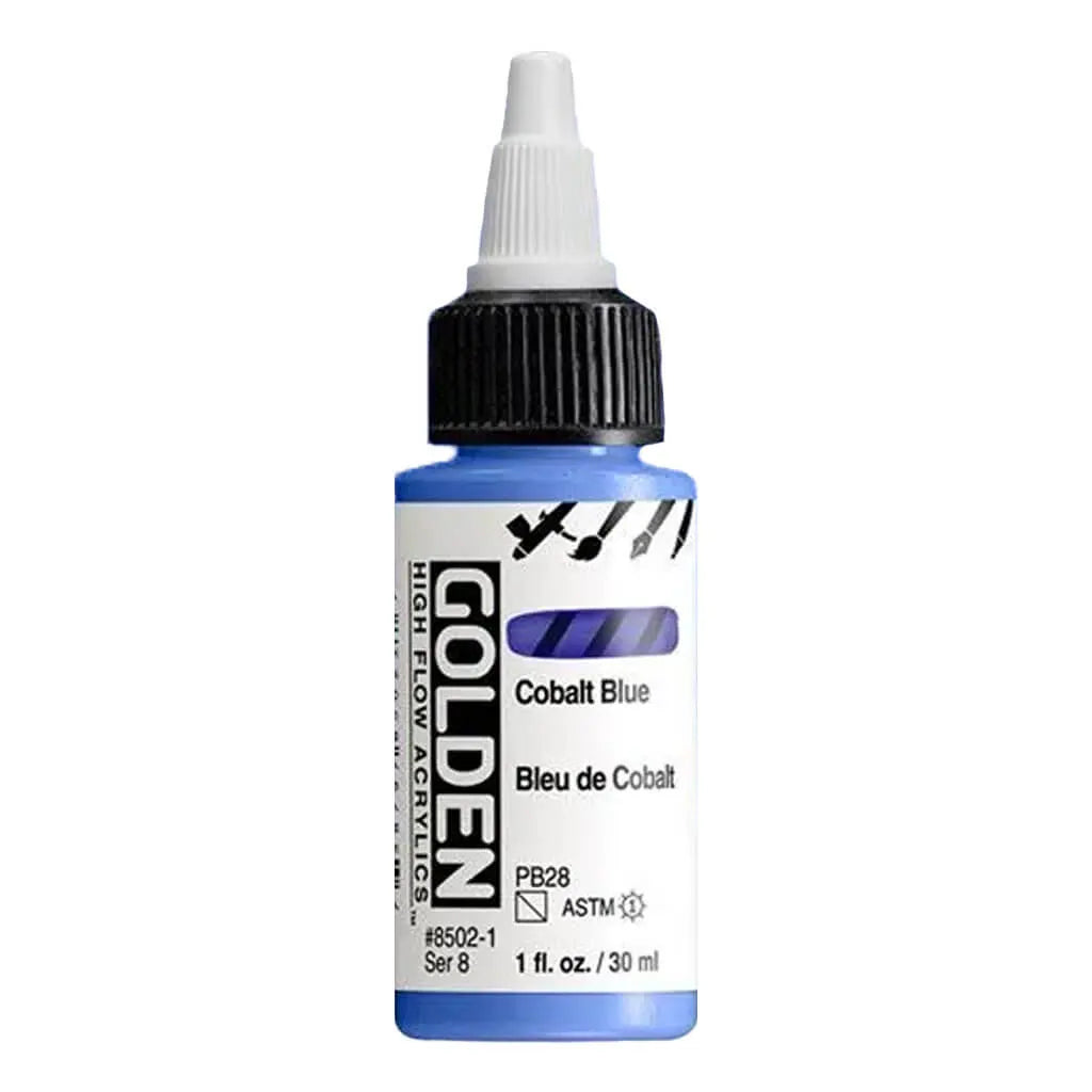 Golden High Flow Acrylic Paint 1oz Cobalt Blue S8