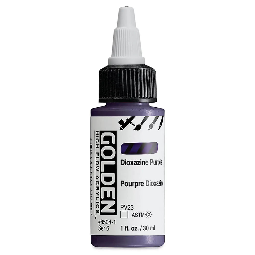 Golden High Flow Acrylic Paint 1oz Dioxazine Purple S6