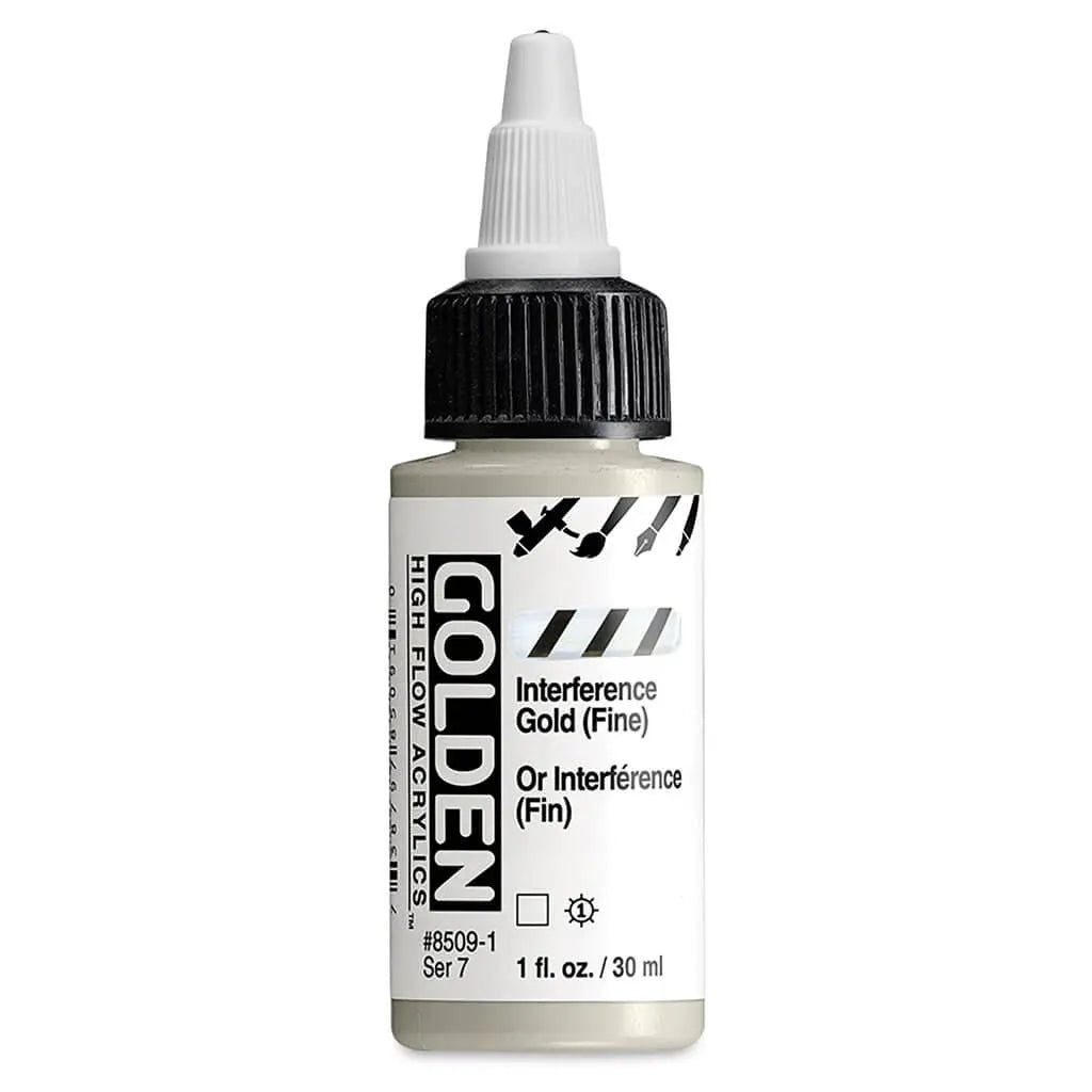 Golden High Flow Acrylic Paint 1oz Interference Gold Fine S7