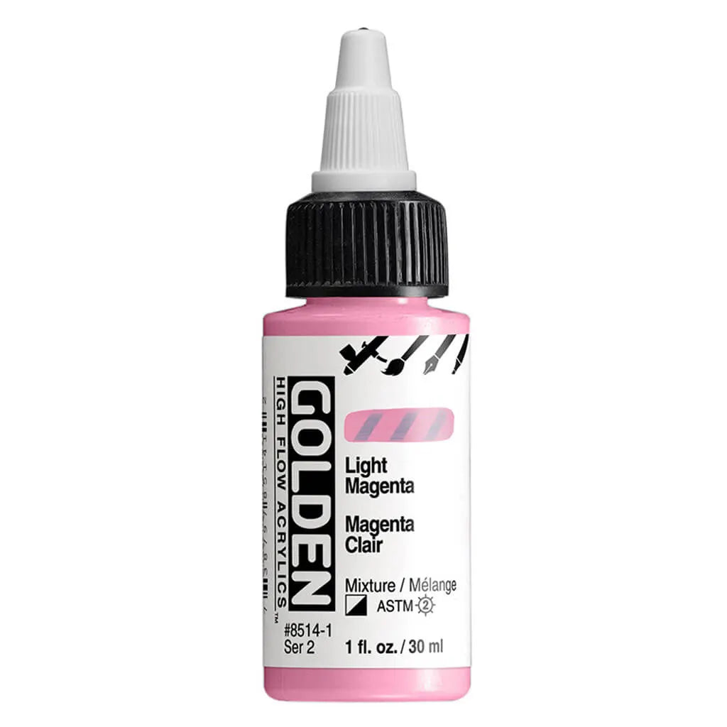 Golden High Flow Acrylic Paint 1oz Light Magenta S2