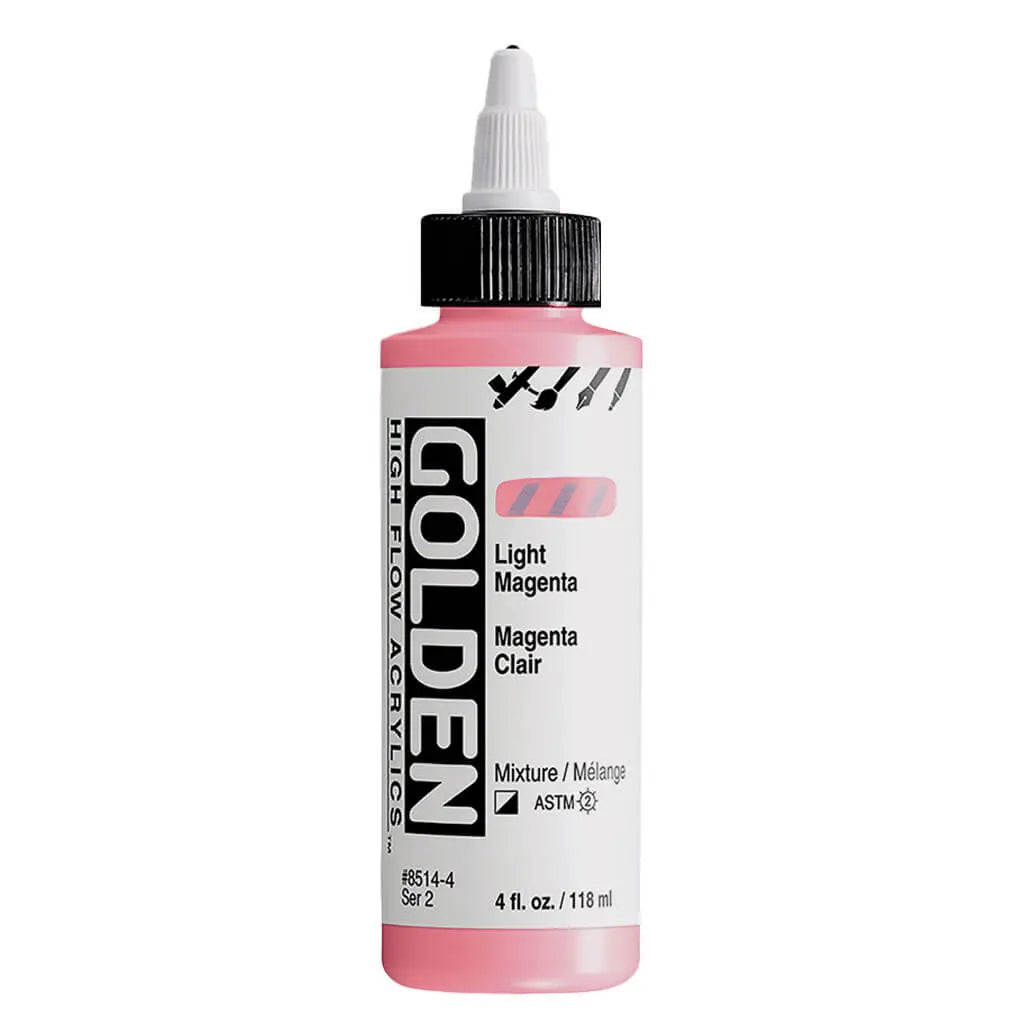 Golden High Flow Acrylic Paint 4oz Light Magenta S2