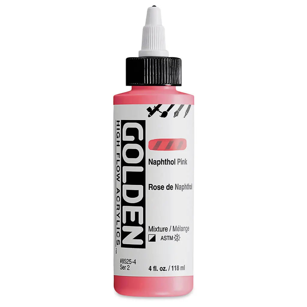 Golden High Flow Acrylic Paint 4oz Naphthol Pink S2
