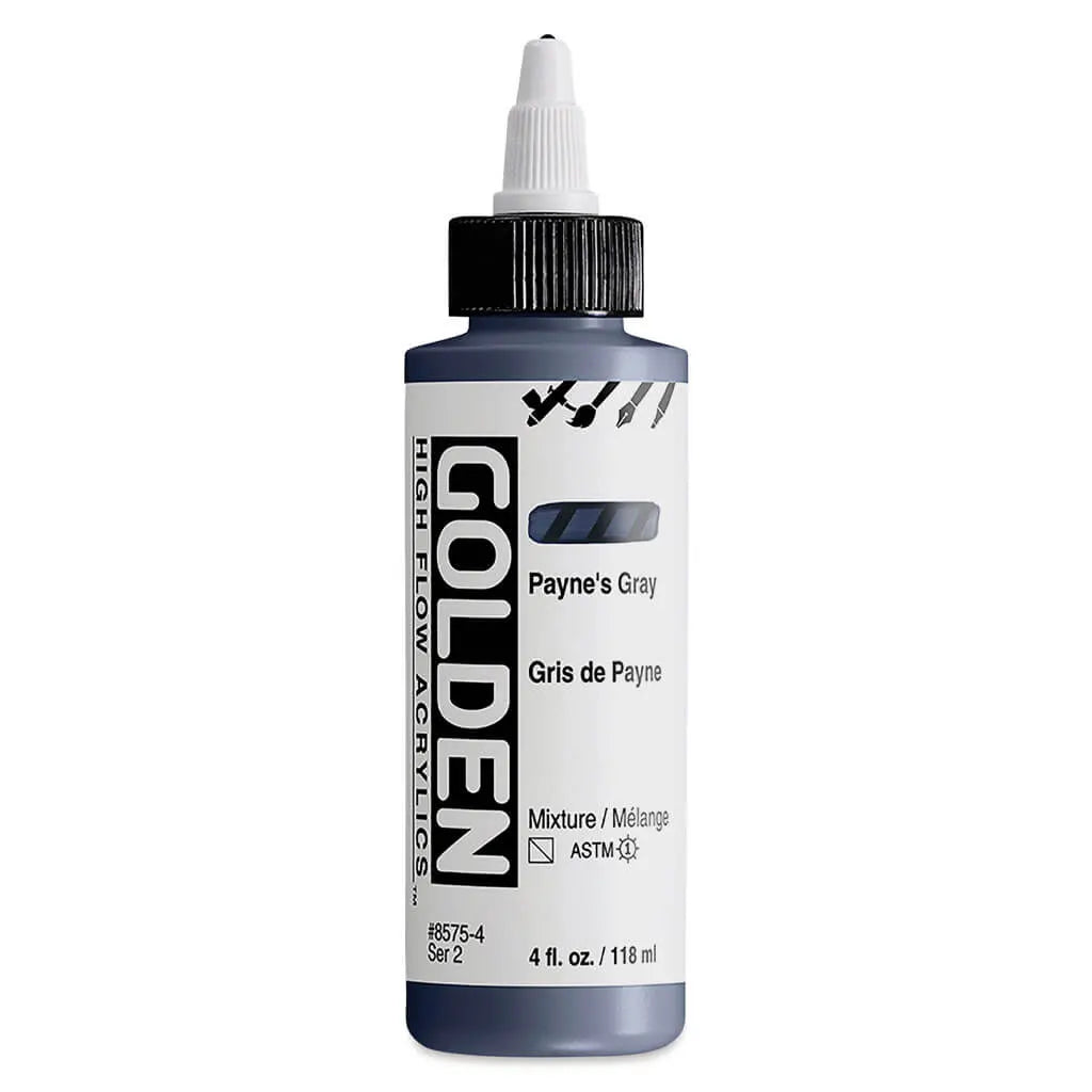 Golden High Flow Acrylic Paint 4oz Payne's Gray S2