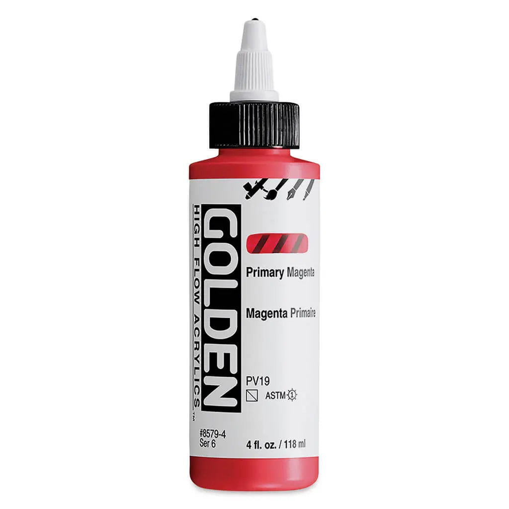 Golden High Flow Acrylic Paint 4oz Primary Magenta S6