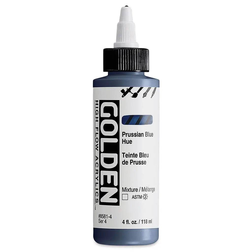Golden High Flow Acrylic Paint 4oz Prussian Blue Hue S4
