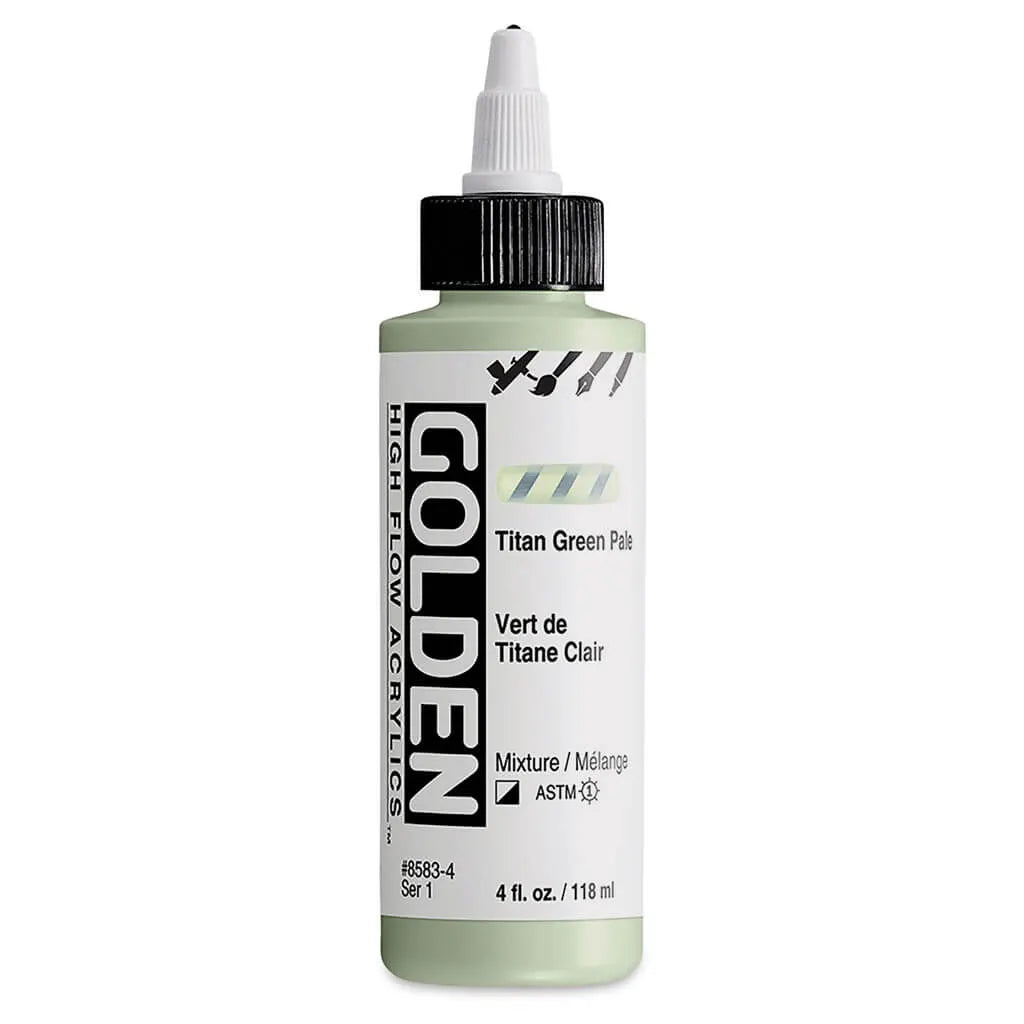 Golden High Flow Acrylic Paint 4oz Titan Green Pale S1