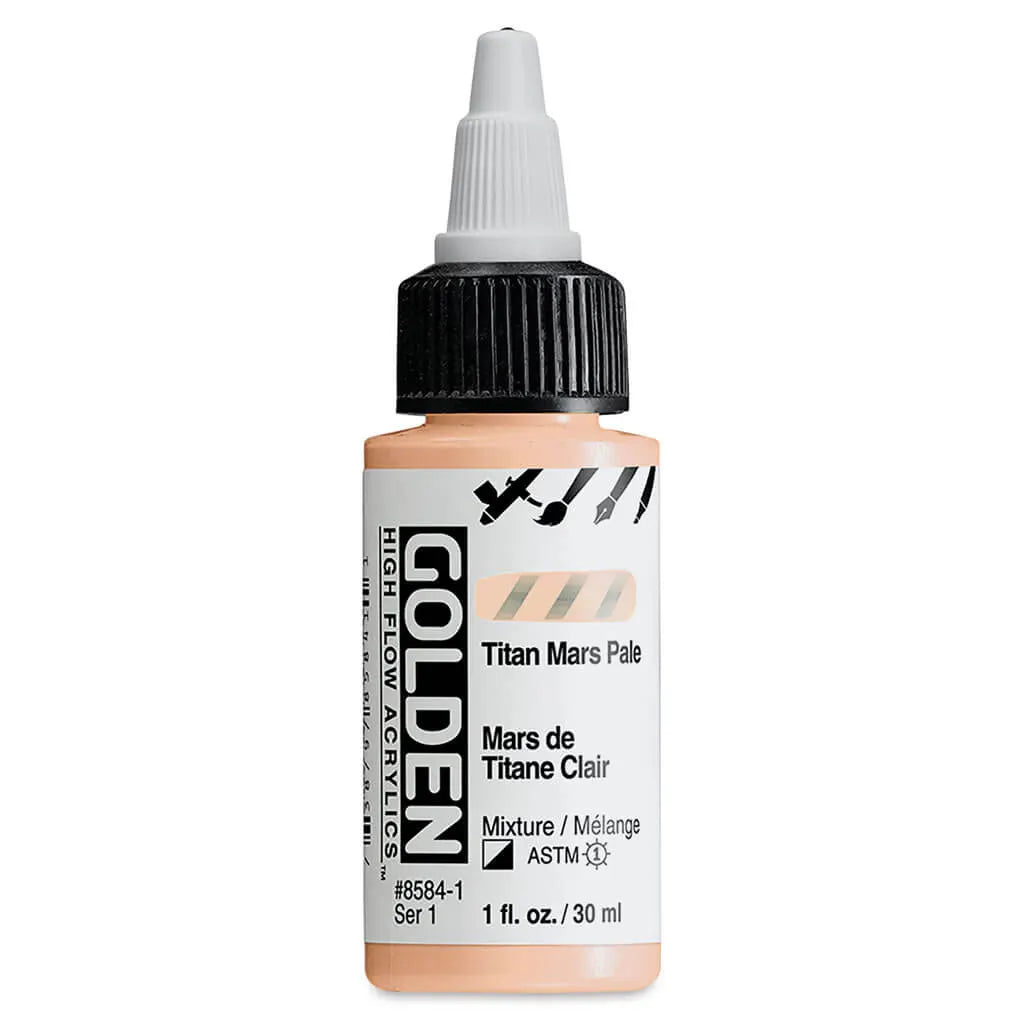 Golden High Flow Acrylic Paint 1oz Titan Mars Pale S1