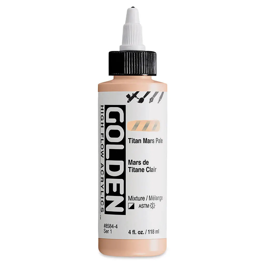 Golden High Flow Acrylic Paint 4oz Titan Mars Pale S1