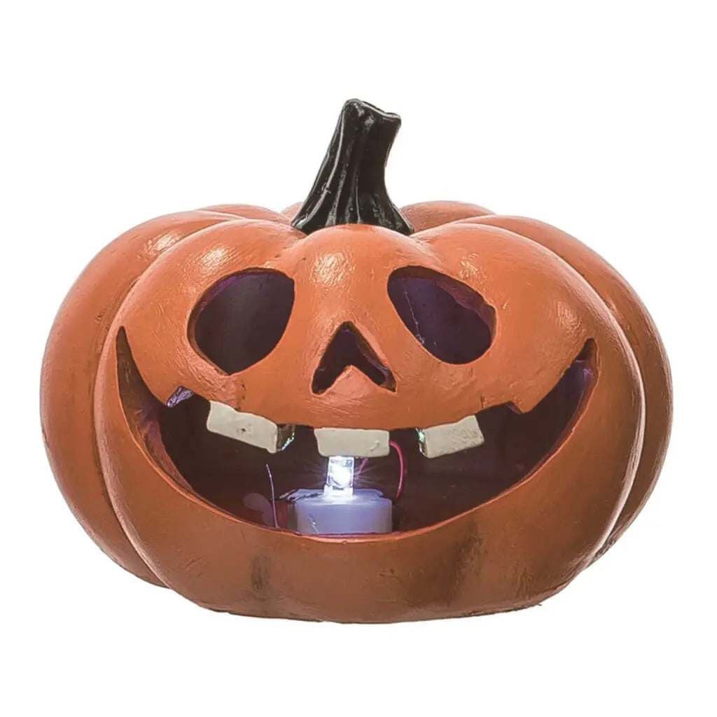 Light Up Resin Jack-O-Lantern