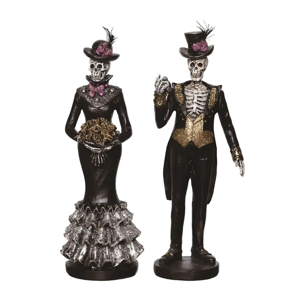 Resin Day of the Dead Skeleton Fig Male and Female