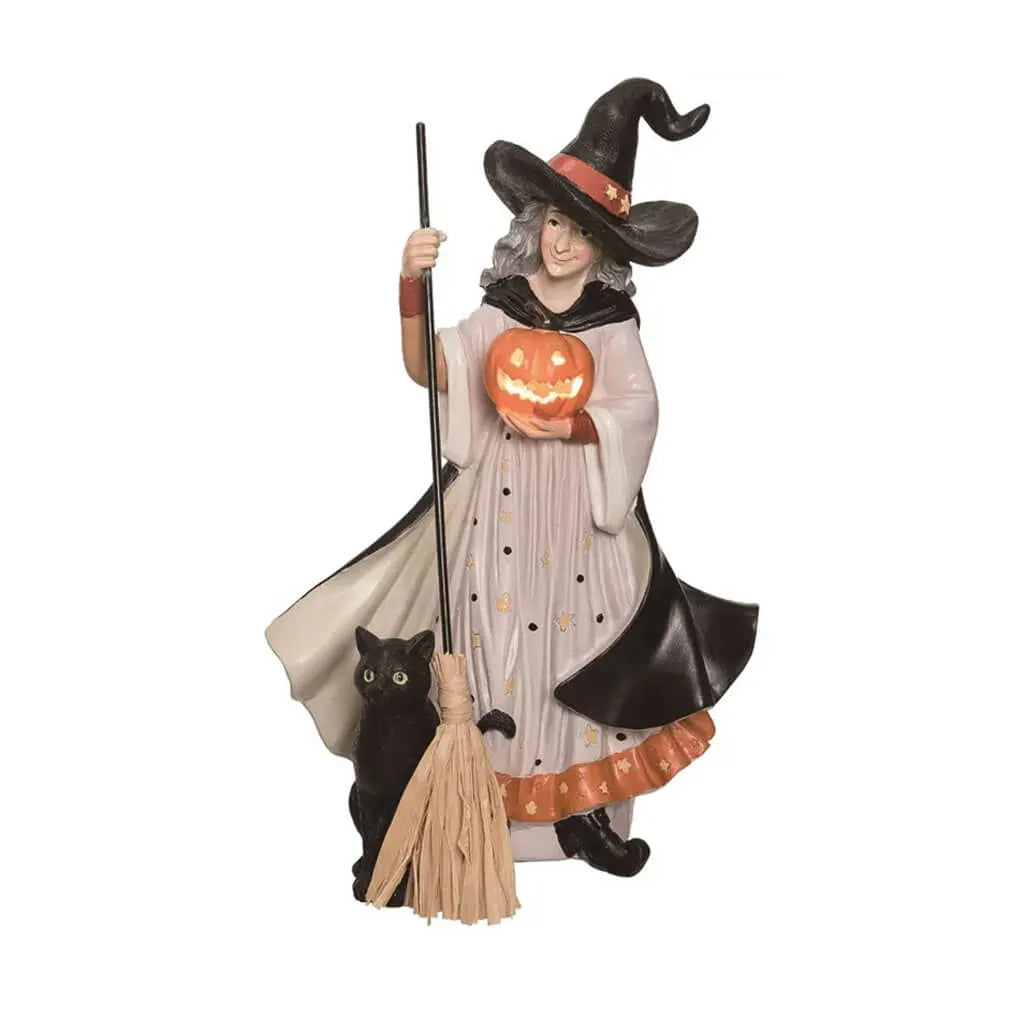 Resin Light Up Decorative Witch Figurine