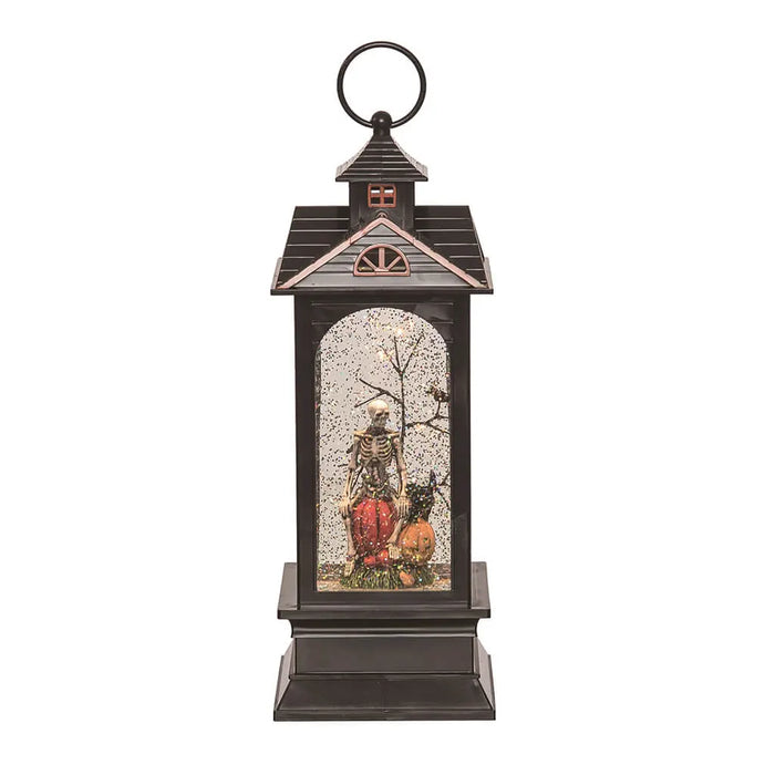 Plastic Light Up Glitz Skeleton Lantern