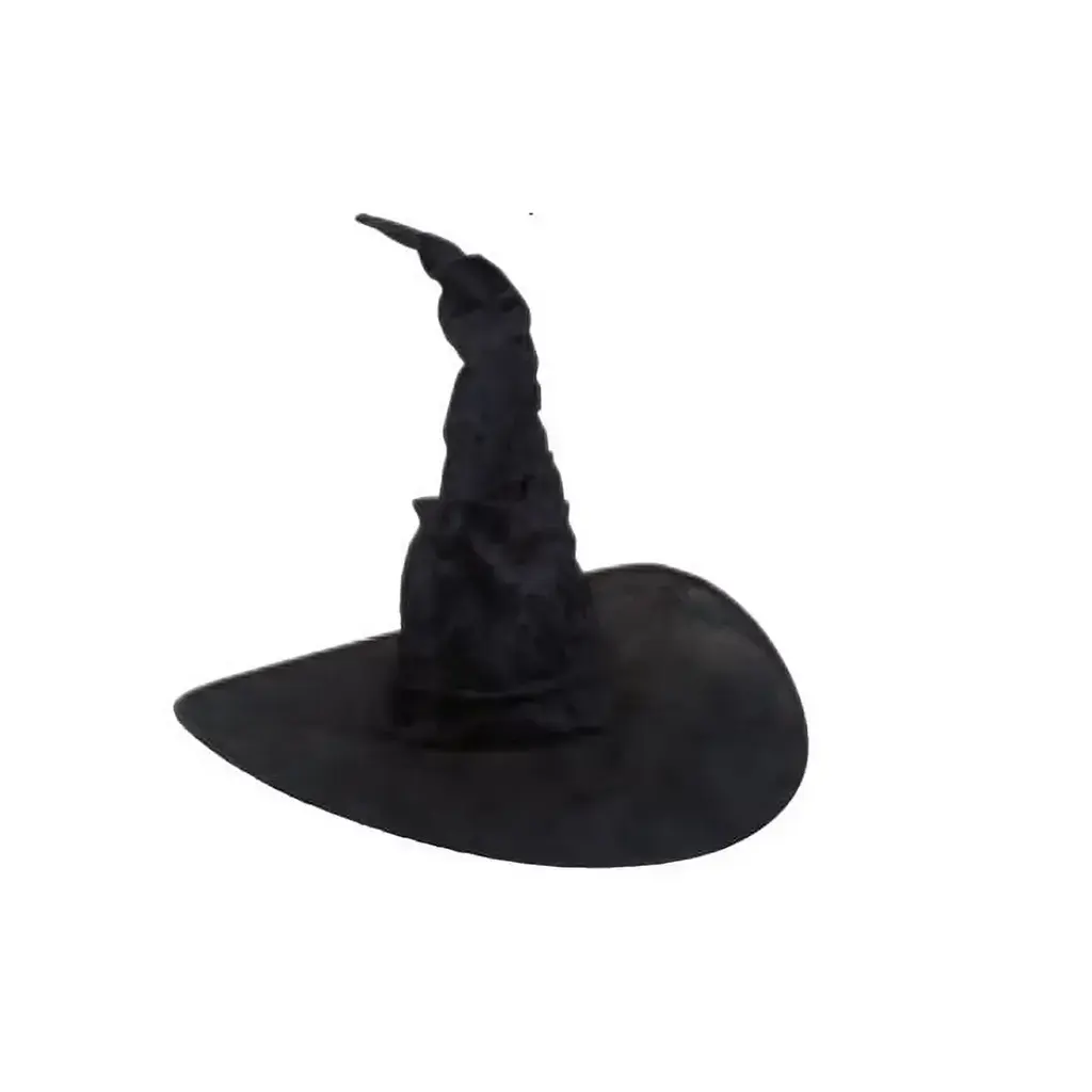 Velvet Witch Hat Spider Web Brim