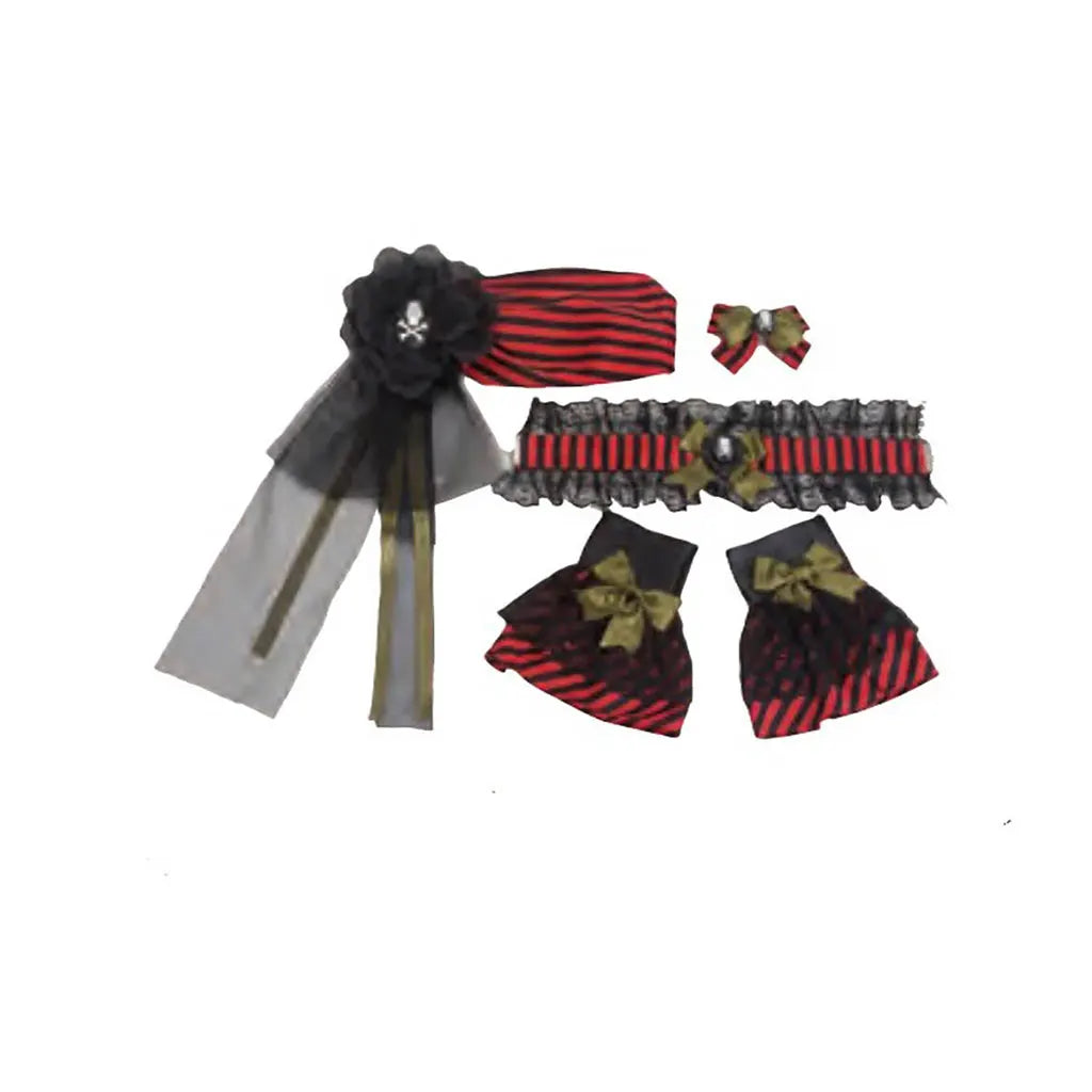 Pirate Set Red/Black, 4pc