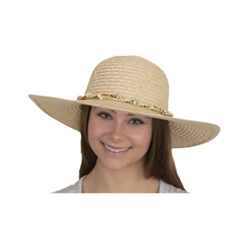 Swinger Toyo with String &amp; Bead Band Brown