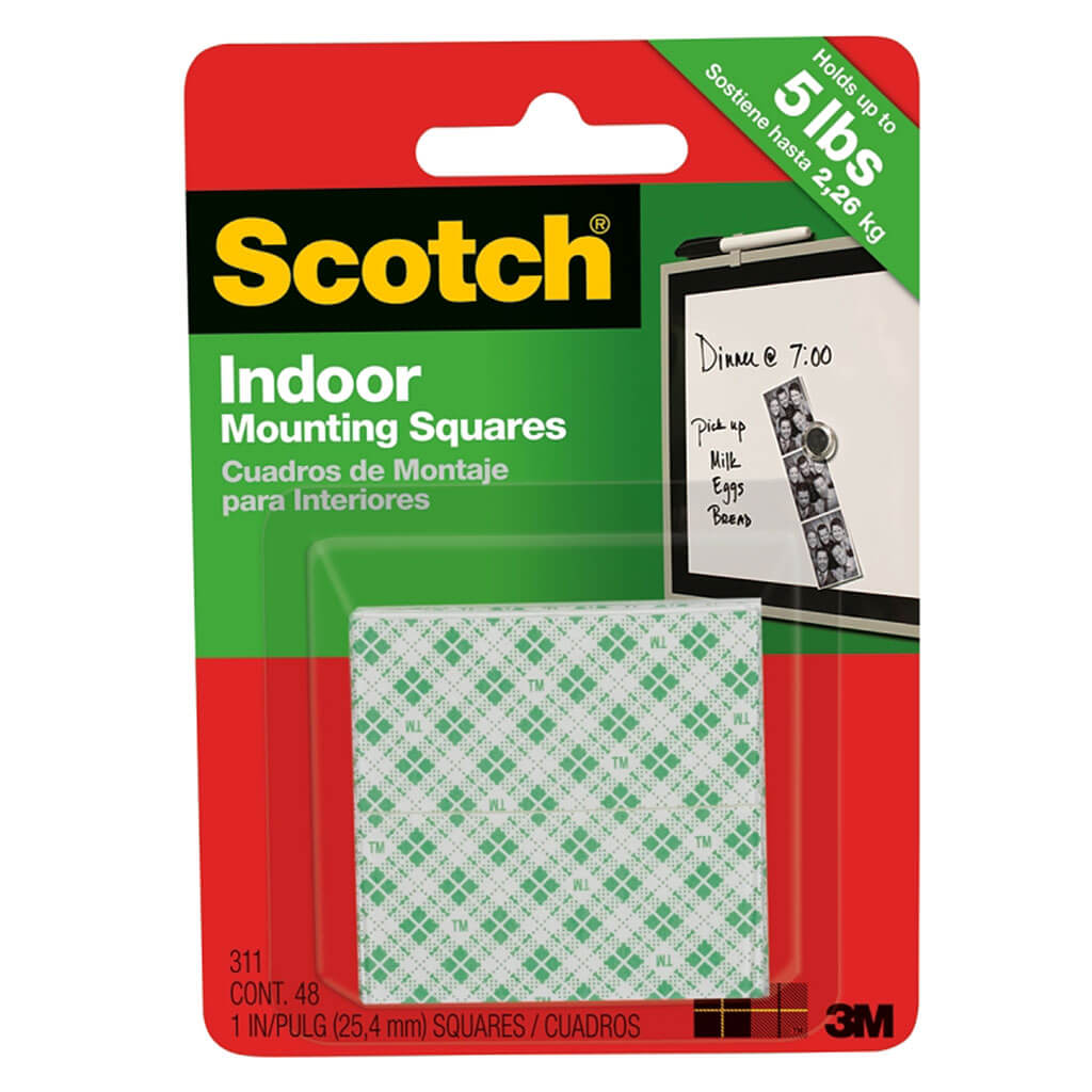 3M Scotch Mounting Tape 1in x 1in