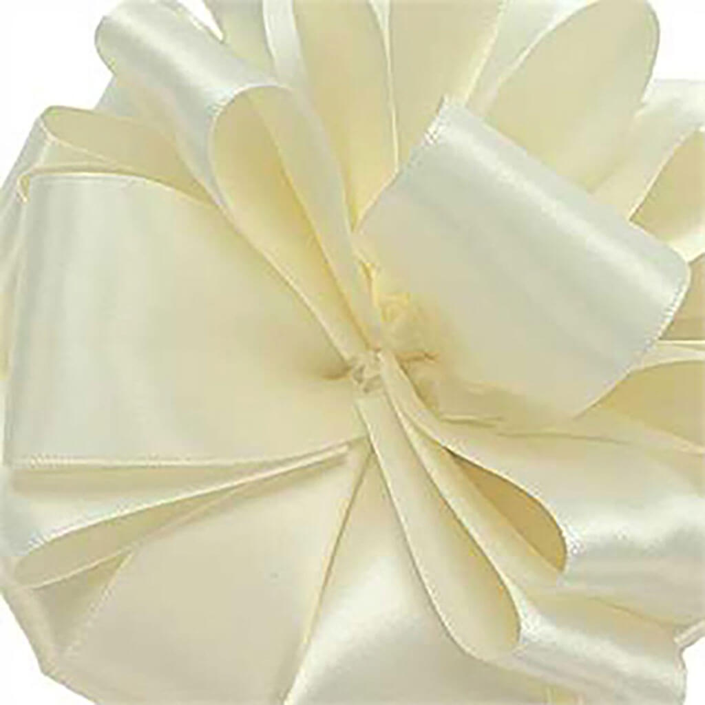 Double Face Satin Ribbon Antique White, 7/8in x 20yds