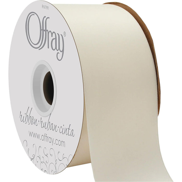Double Face Satin Ribbon Antique White 2.25in x 20yds