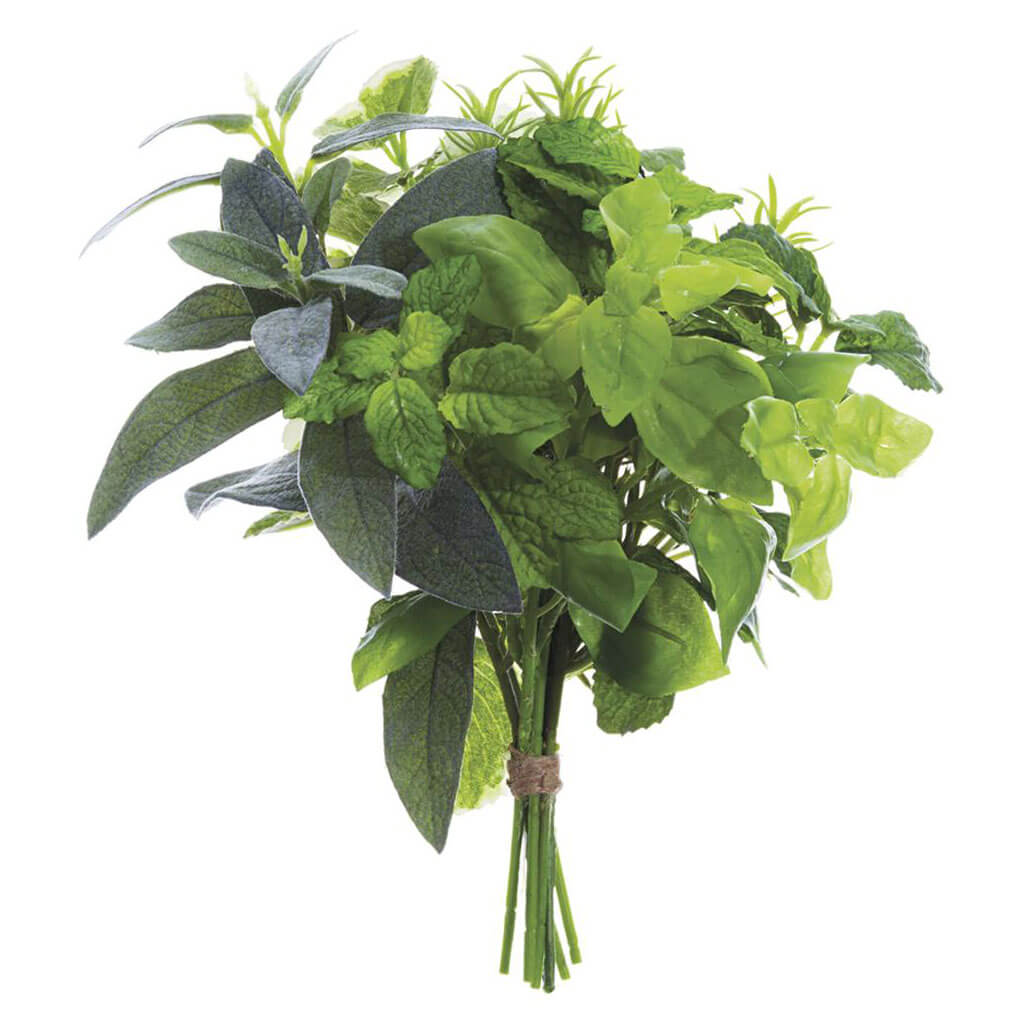 Herb Garden Bouquet Green Gray, 10in