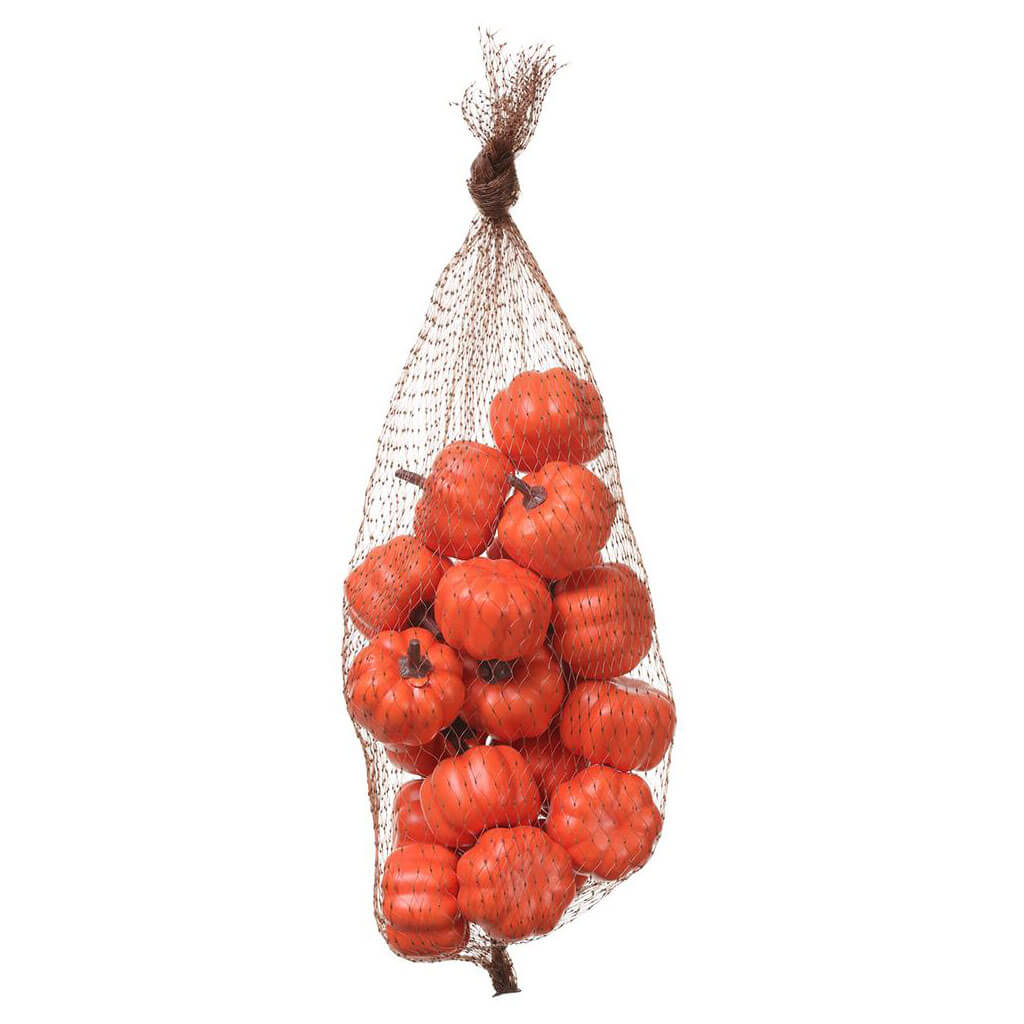 Pumpkin in Bag (20 ea/bag) Orange, 10in H x 3.5in W