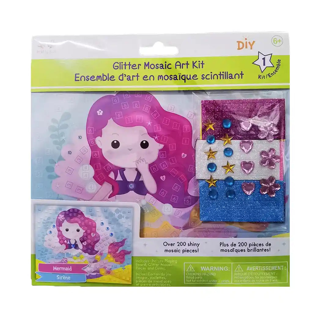 krafty Kids Kit: DIY Glitter Mosaic Art Kit w/Gems